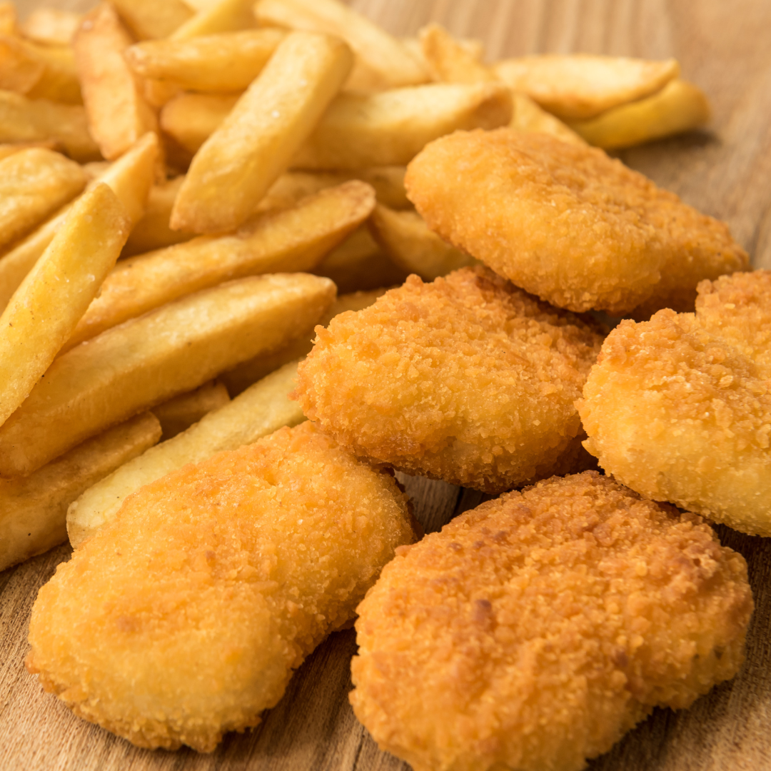 Chicken Nuggets X 6 With Chips Sauce Billy s Chickens Chicken Nuggets X 6 With Chips Sauce Billy s Chickens